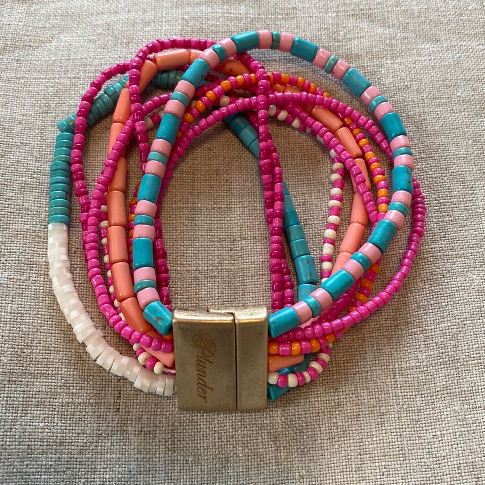 New Sun-Satiional Pink Coral Beaded Bracelet
